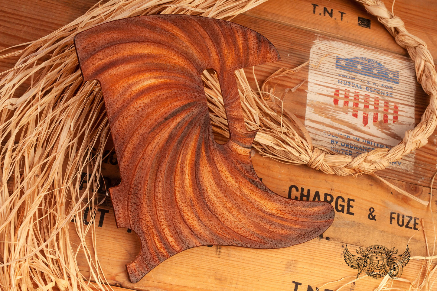 Swirls Leather Telecaster Pickguard-ByBodzi-ByBodzi