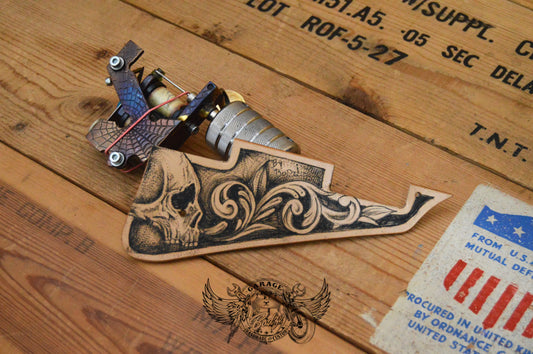 Tattooed Floral Skull Gibson Les Paul Pickguard-ByBodzi-ByBodzi