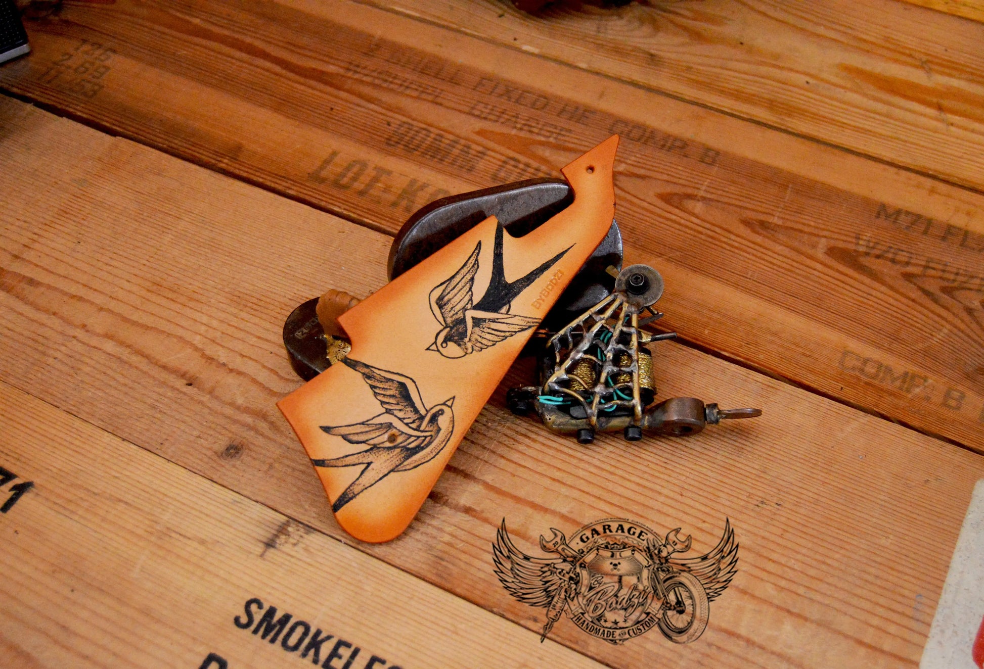 Tattooed Swallows Gibson Les Paul Pickguard-ByBodzi-ByBodzi