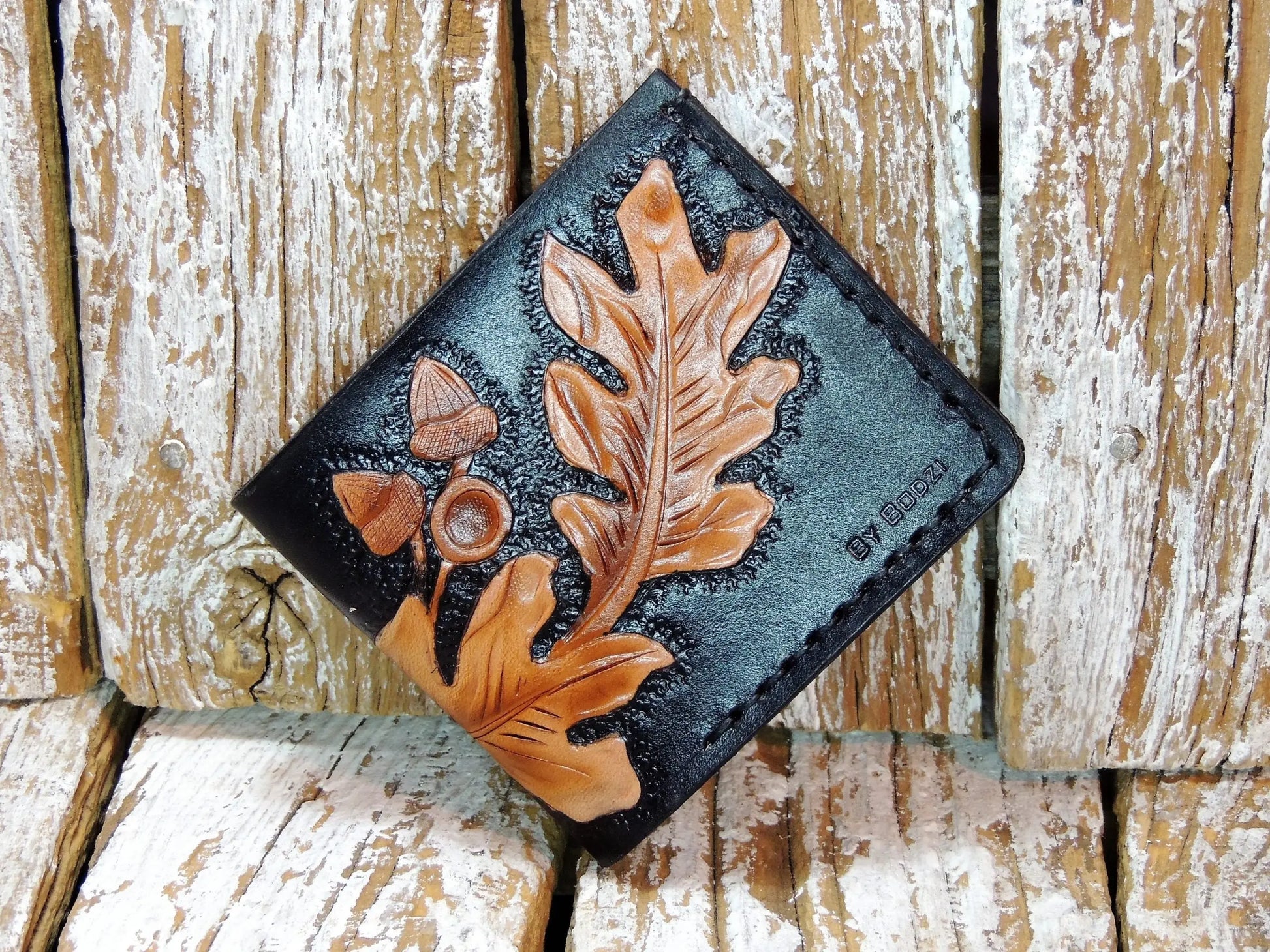 Tooled Men's Leather Wallet "M"-ByBodzi-ByBodzi