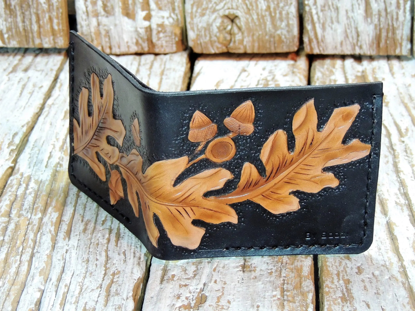 Tooled Men's Leather Wallet "M"-ByBodzi-ByBodzi