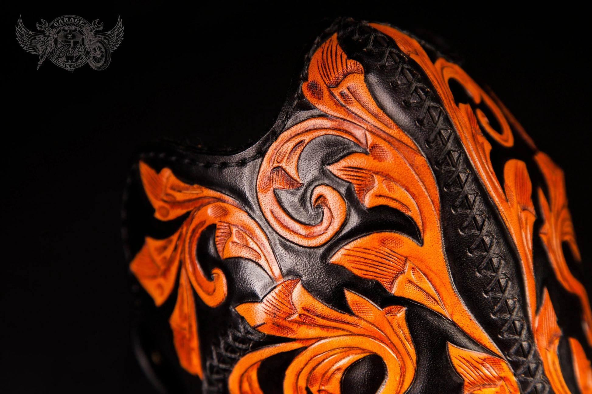 Vinework Motorcycle Leather Half Mask-ByBodzi