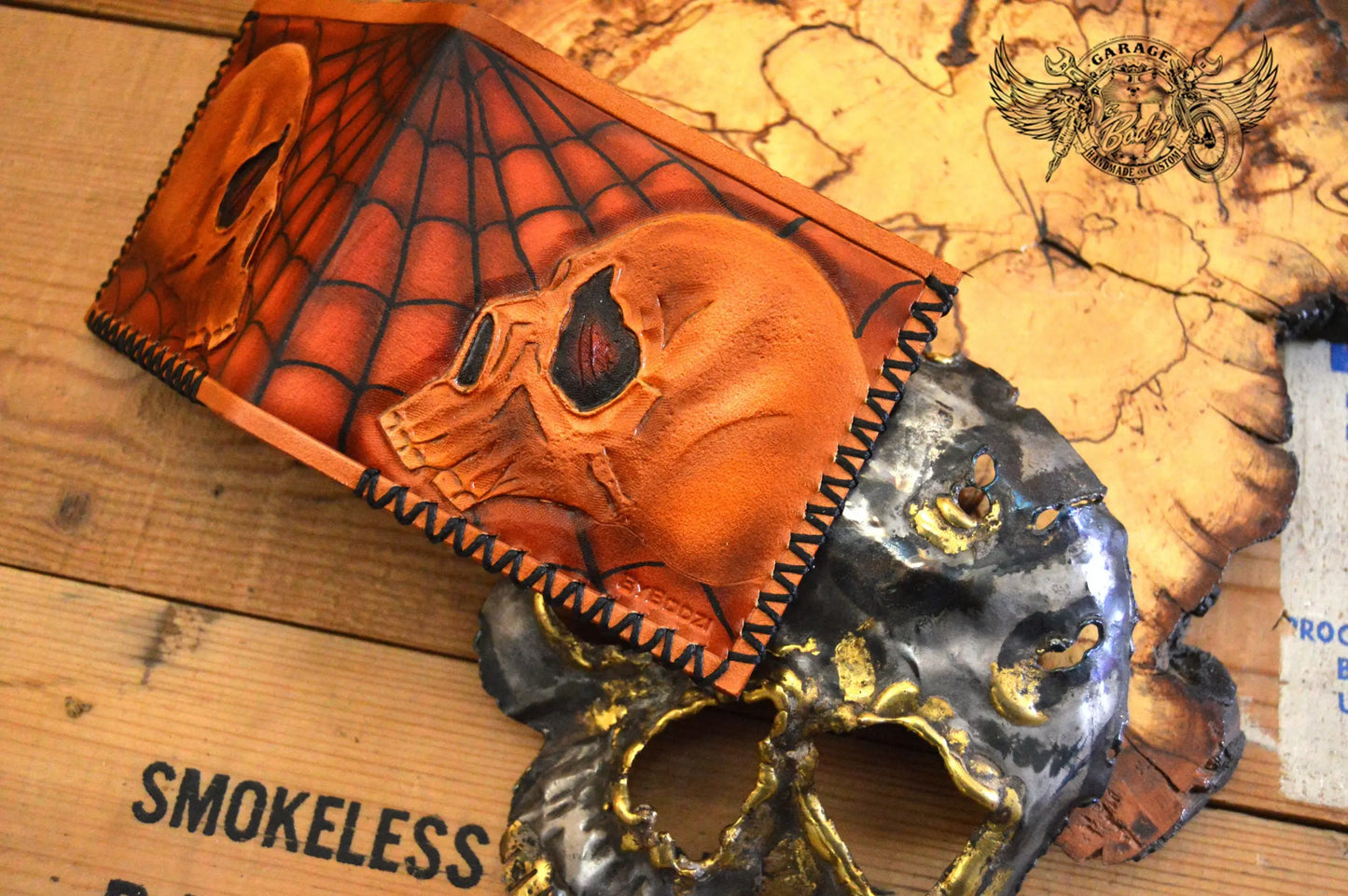 Webs & Skulls Leather Wallet v0.5-ByBodzi