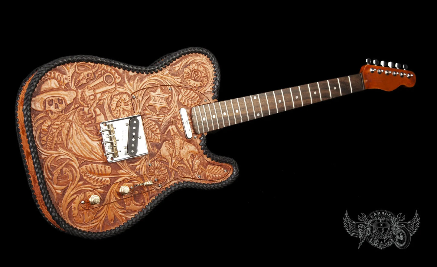 Western Leather Bound Telecaster Body-ByBodzi-ByBodzi