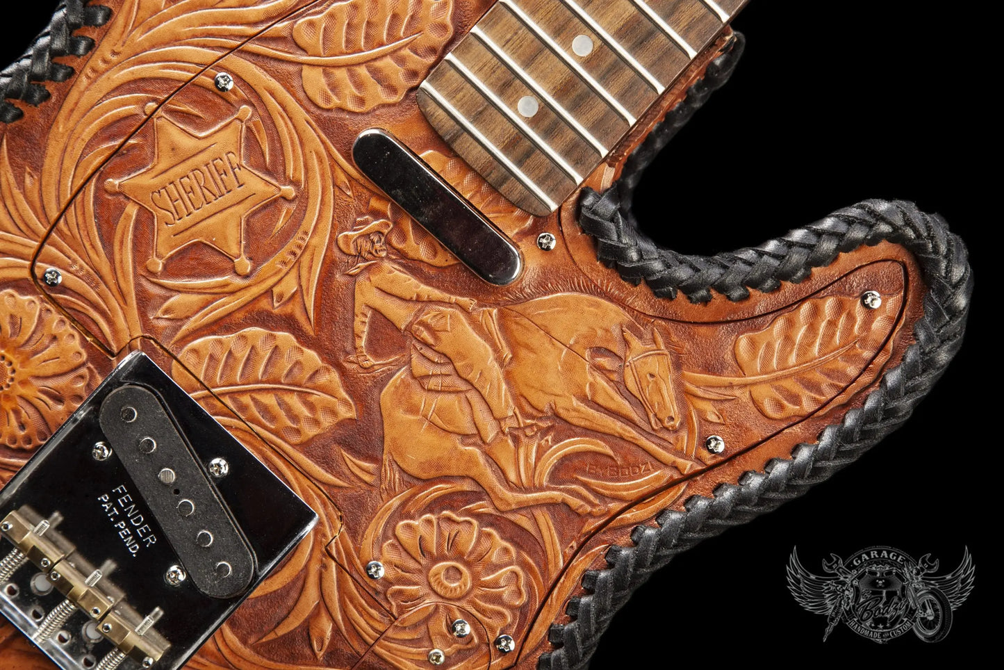 Western Leather Bound Telecaster Body-ByBodzi-ByBodzi