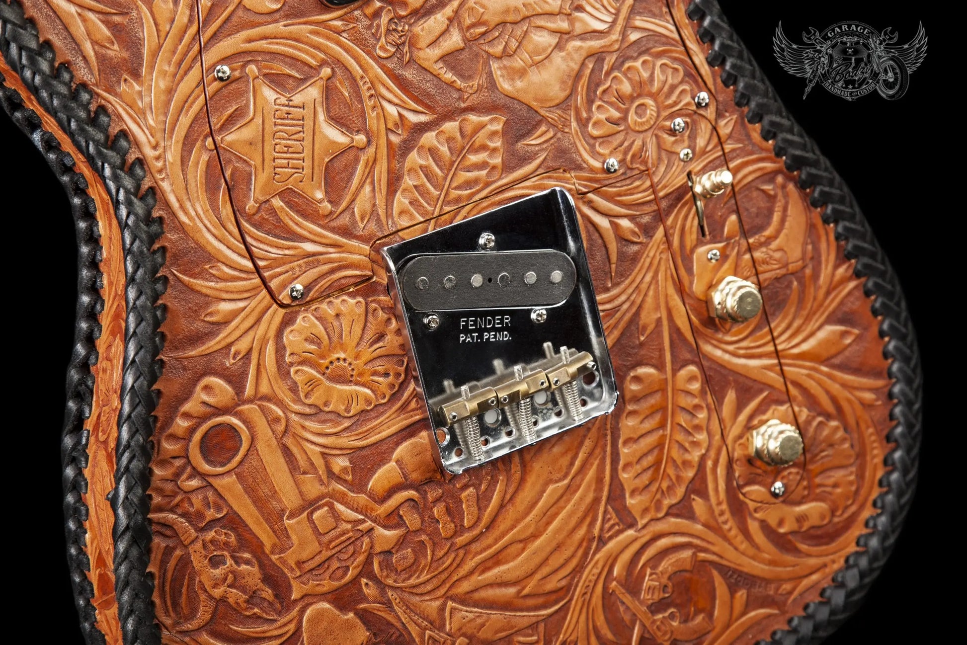 Western Leather Bound Telecaster Body-ByBodzi-ByBodzi