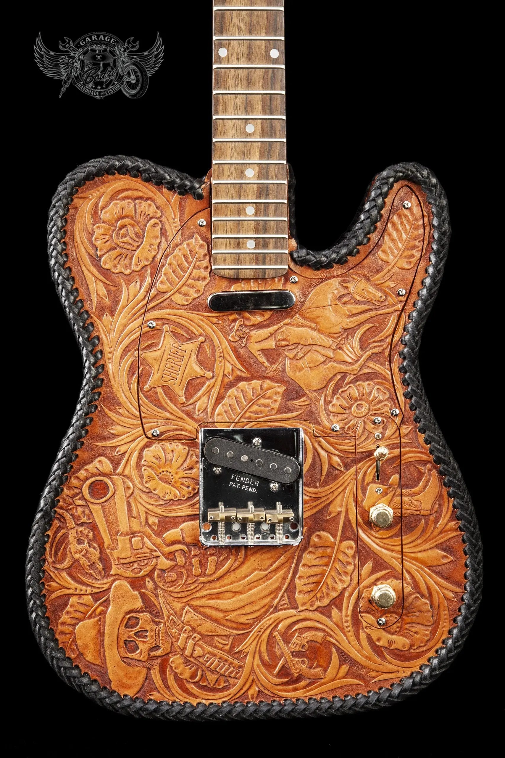 Western Leather Bound Telecaster Body-ByBodzi-ByBodzi