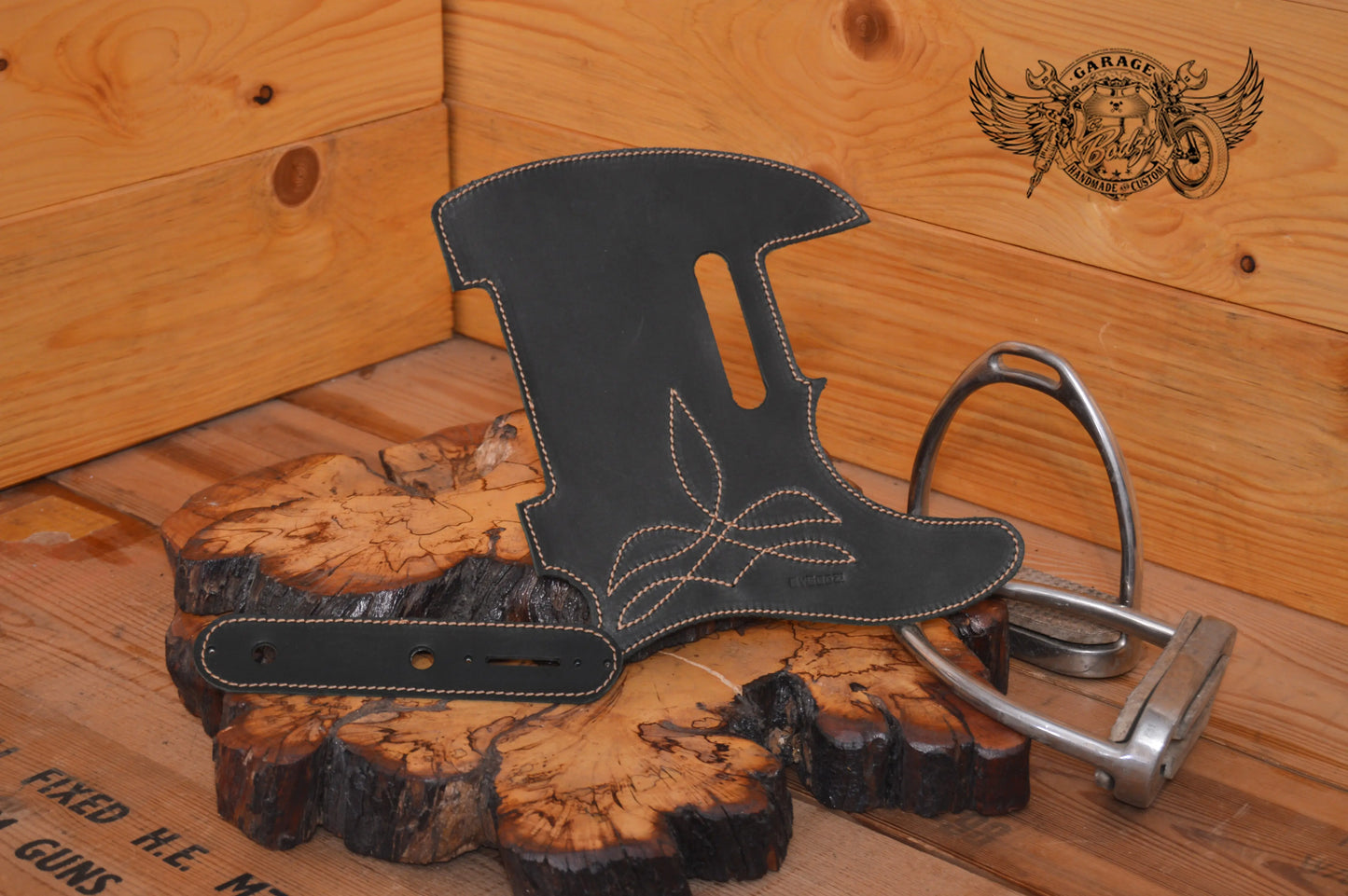 Western Leather Telecaster Set - Pickguard & Guitar Strap-ByBodzi