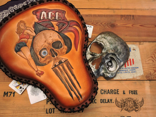 Ace Of Spades Leather Motorcycle Solo Seat-ByBodzi