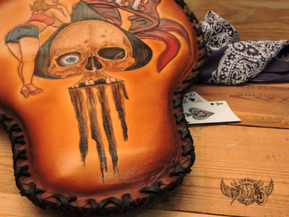 Ace Of Spades Leather Motorcycle Solo Seat-ByBodzi