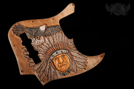 Chief Leather Fender Jazz Bass Pickugard-ByBodzi-ByBodzi