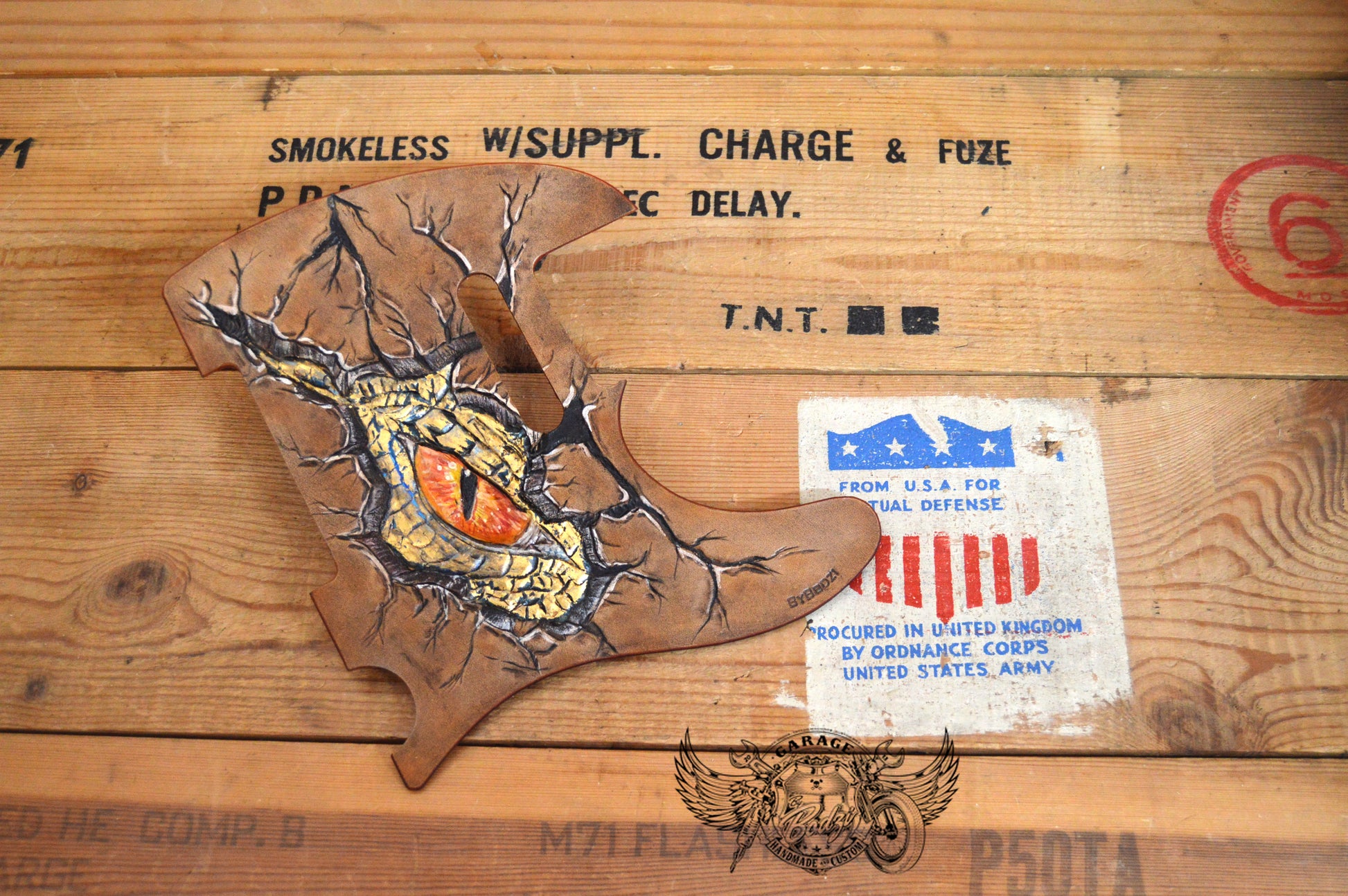 Dragons Eye Leather Telecaster Pickguard