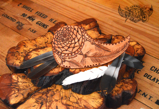 Dream Catcher With Feathers Acoustic Guitar Pickguard - ByBodzi