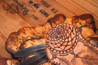 Dream Catcher With Feathers Acoustic Guitar Pickguard - ByBodzi