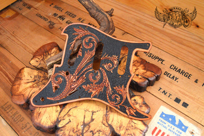 Filigree Leather Stratocaster Pickguard