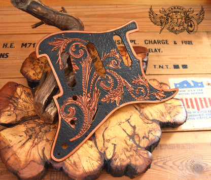 Filigree Leather Stratocaster Pickguard