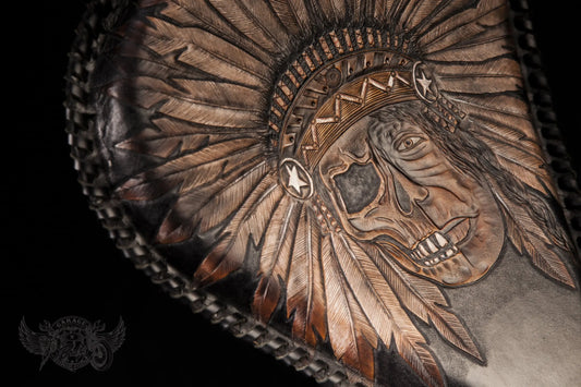 Indian Chief Leather Motorcycle Solo Seat-ByBodzi
