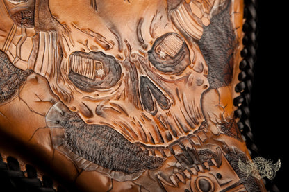 Skull & Piston Leather Motorcycle Solo Seat v2.0-ByBodzi