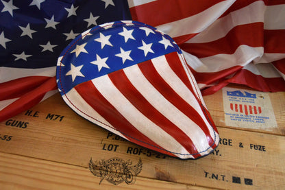 US Flag Leather Motorcycle Solo Seat-ByBodzi