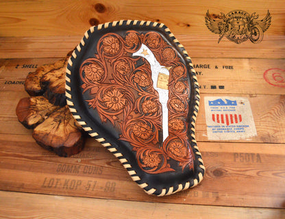 Western Revolver Leather Motorcycle Solo Seat-ByBodzi