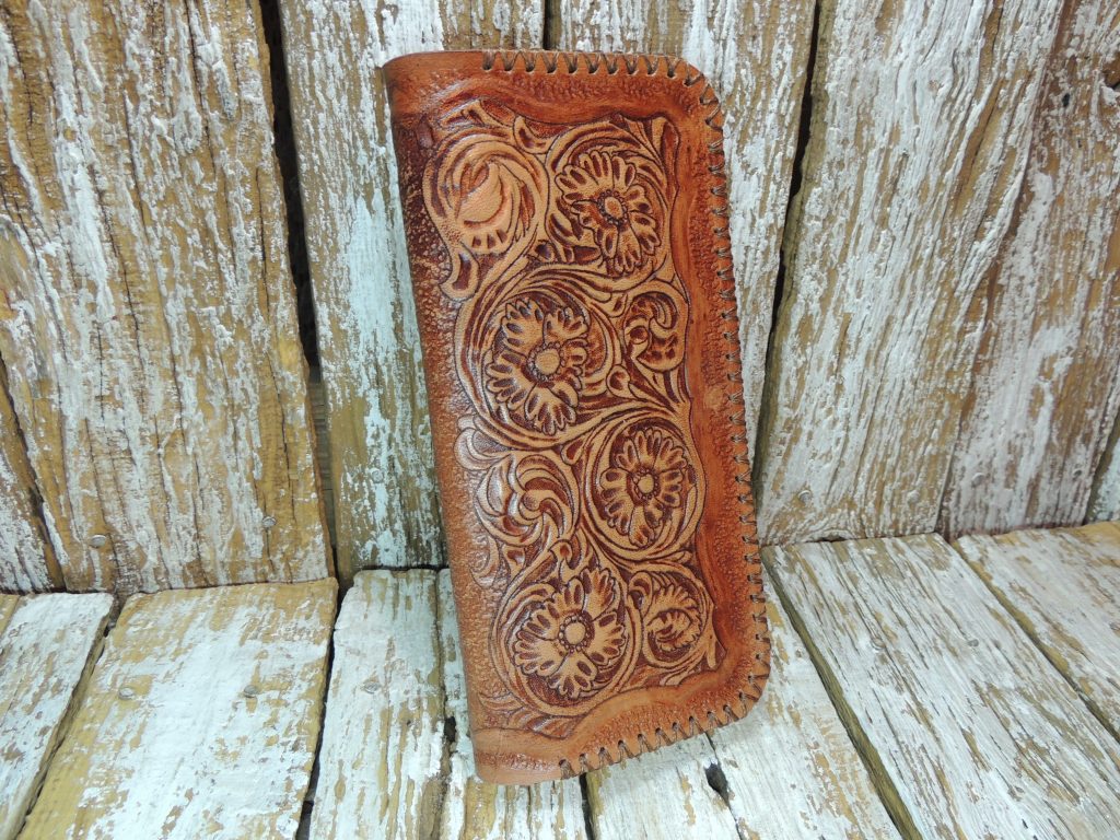 Hand Tooled Women's Leather Wallet 