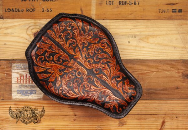 handmade leather motorcycle seat