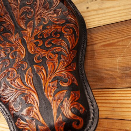 handmade leather motorcycle seat