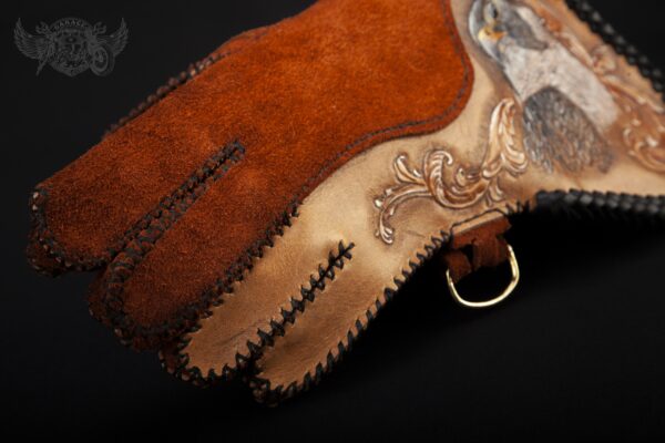 handmade leather falconry gloves