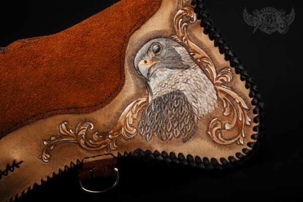 handmade leather falconry gloves