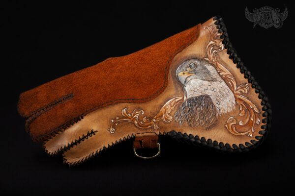handmade leather falconry gloves