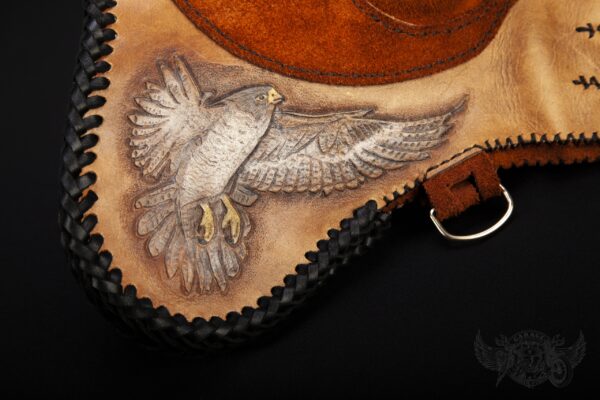 handmade leather falconry gloves