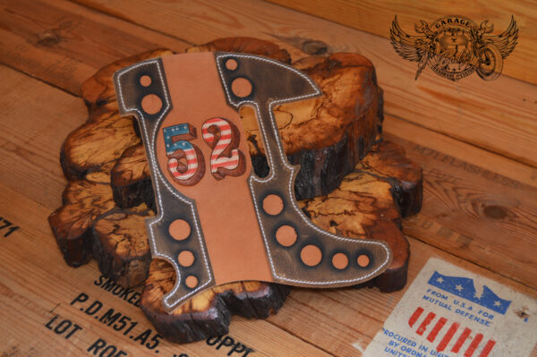 Telecaster pickguard. Leather hand tooled telecaster pickguard hand painted carved 52 decorative stitching.